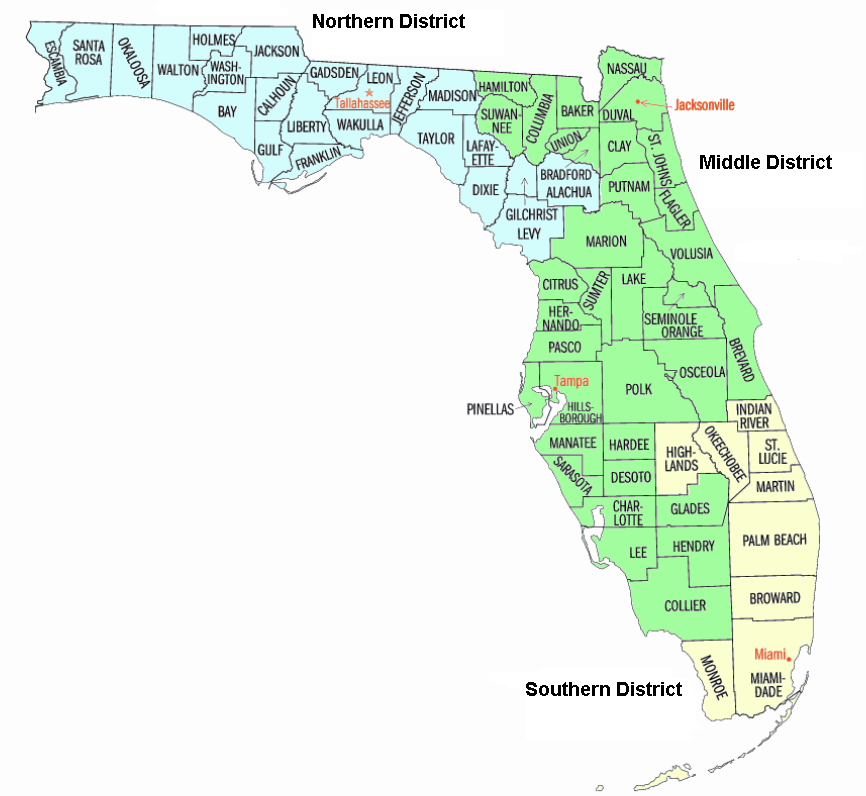 Useful Maps Explaining Florida's Judicial System